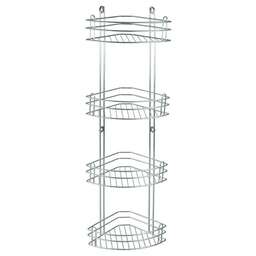 РОССИЯ RUS-385022-4 Zn Полка для ванной 4-ярусная угловая
