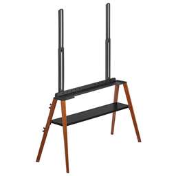 CACTUS Подставка для телевизора CS-ST3647BKWN черный/орех 49"-75" макс.40кг напольный