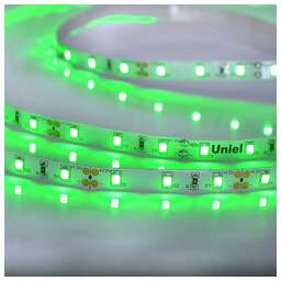 UNIEL (UL-00004360) ULS-M11-2835-60LED/m-8mm-IP20-DC12V-4,8W/m-5M-GREEN PROFI катушка в герметичной упаковке