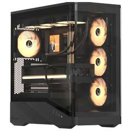 FORMULA Корпус Crystal U9 черный без БП ATX 9x120mm 3x140mm 2xUSB3.0 audio bott PSU