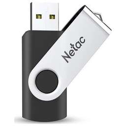 NETAC Флешка USB U505 128ГБ, USB3.0, черный и серебристый [nt03u505n-128g-30bk]