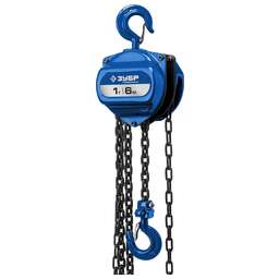 ЗУБР ТШ-1-6, 1 т, 6 м, ручная цепная шестеренная таль, Профессионал (43082-1)