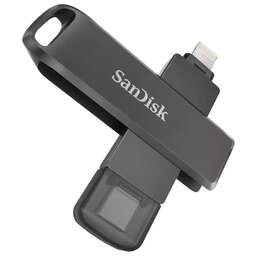 SANDISK Флеш-накопитель iXpand Luxe USB 3.1 Type-C / Lightning 64 Гб. Цвет: черный