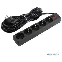 EXEGATE EX279179RUS Сетевой фильтр SP-5-7B (5 розеток, 7м, евровилка, черный)