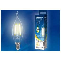 UNIEL (UL-00002863) LED-CW35-5W/WW/E14/CL/DIM GLA01TR