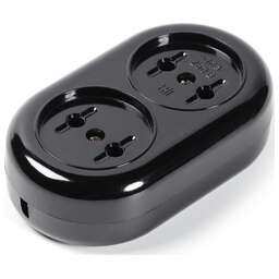 SMARTBUY (SBE-10-2-00-BN) колодка бакелитовая, 2 гнз. 10а/2,2квт, б/з