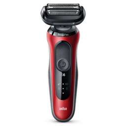 BRAUN Электробритва Series 6 61-R1200S, красный и черный