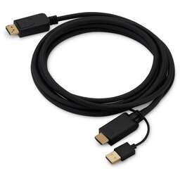 BURO Кабель аудио-видео HDMI (m)/DisplayPort (m) 3м. позолоч.конт. черный (HDMI-DP-3M)