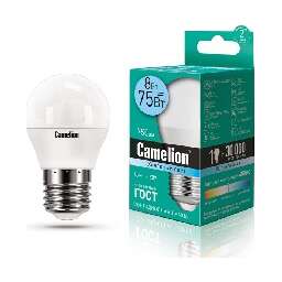 CAMELION (12394) LED8-G45/845/E27/4500К/8Вт