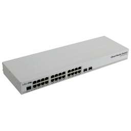 MIKROTIK Коммутатор CRS326-24G-2S+RM, 26 портов, управляемый L3 (24x 1Gbs, 2x 1Gbs SFP+) (CRS326-24G-2S+RM)