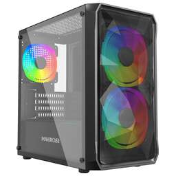 POWERCASE Корпус Mistral Micro A3B ARGB, Tempered Glass, 2x 140mm ARGB PWM+1x 120mm ARGB PWM, чёрный, mATX (CMMAB-A3)