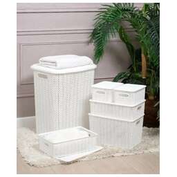 VIOLET Вязь 7,5л с крышкой белая 532106