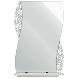 САНАКС 40528 Зеркало волна с тонированным матированным рисунком 400х600мм полка 400мм