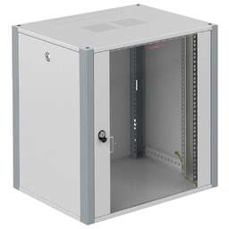 SYSMATRIX Шкаф коммутационный (WP 6412.710) настенный 12U 600x450мм пер.дв.стекл 2 бок.пан. 60кг серый 300мм 20кг 585мм IP20 металл