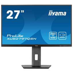 IIYAMA Монитор 27" ProLite XUB2797QSN-B2 черный IPS LED 16:9 HDMI M/M матовая HAS Piv 1300:1 300cd 178гр/178гр 2560x1440 100Hz DP Quad HD 2K (1440p) USB 6.1кг