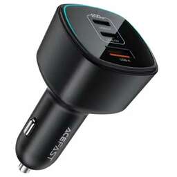 ACEFAST Автомобильное зарядное устройство B18 Fast 200W 2xUSB-C&1xUSB-A Car Charger. Цвет: черный