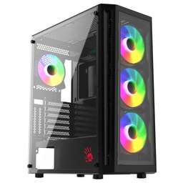 BLOODY Корпус BD-CC120F черный без БП ATX 8x120mm 1xUSB2.0 1xUSB3.0 audio bott PSU