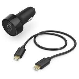 HAMA Автомобильное зар./устр. H-183327 18W 3A (PD+QC) USB Type-C универсальное черный (00183327)