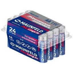 MAUNFELD Батарейки PRO Long Life Alkaline AA (LR6) MBLR6-BX24, бокс 24 шт