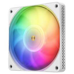 JONSBO Вентилятор HF1215 120мм, 4-pin, 1800об/мин, 18.6 - 29.7 дБ, RGB, белый, Ret [hf1215 white]