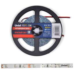 UNIEL (UL-00004361) ULS-M11-2835-60LED/M-8MM-IP20-DC12V-4,8W/M-5M-RED PROFI КАТУШКА В ГЕРМЕТИЧНОЙ УПАКОВКЕ