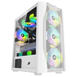 1STPLAYER Корпус FIREBASE X3-M White / mATX, TG 4x120mm LED fans inc. X3-M-WH-4F1-W