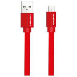 MORE CHOICE (4627151194509) K20m USB 2.1A для micro плоский USB - 1м Red