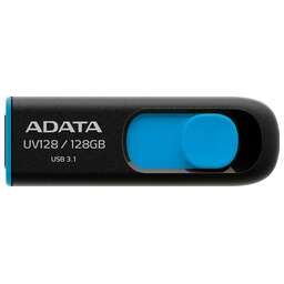 A-DATA Флеш Диск 128GB DashDrive UV128 AUV128-128G-RBE USB3.0 черный/синий