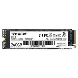 PATRIOT SSD накопитель P310 P310P240GM28 240ГБ, M.2 2280, PCIe 3.0 x4, NVMe, M.2
