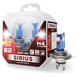 AVS Галогенная лампа SIRIUS/NIGHT WAY/ PB H4.12V.60/55W. 2шт