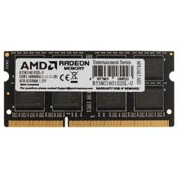 AMD RADEON Модуль памяти 8GB DDR3L 1600 SO DIMM R5 Entertainment Series Black R538G1601S2SL-U Non-ECC, CL11, R538G1601S2SL-U 1.35V, Retail (180923)