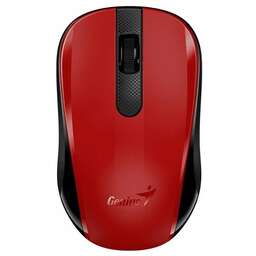 GENIUS Мышь беспроводная NX-8008S /бесшумная/1200 dpi/BlueEye/3 кнопки/USB-приемник/2,4 ГГц/батарея AA/красный (31030028401)