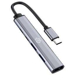 DIGMA Разветвитель USB-C DHUB-5USB-AC-3.0 5порт. серебристый