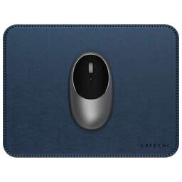 SATECHI Коврик для мыши из веганской кожи Vegan-Leather Premium Desk Mat. Цвет: синий
