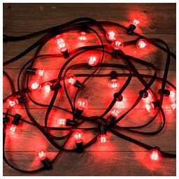NEON-NIGHT (331-322) ГИРЛЯНДА LED GALAXY BULB STRING 10М, 30 ЛАМП*6 LED КРАСНЫЕ, IP65