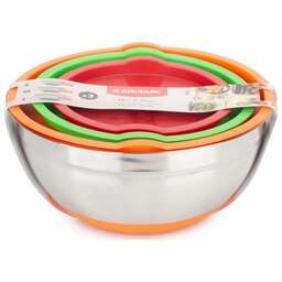 ATTRIBUTE ASS023 Набор мисок с крышками MIX&STORE 3шт 1.5л+2.4л+3.7л