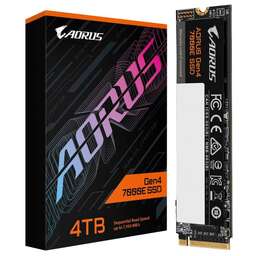 AORUS Твердотельный накопитель SSD M.2 2280 4TB 7000E Client SSD PCIe Gen4x4 with NVMe, 7100/6500, MTBF 1.6M, 3D TLC NAND, 3000TBW, 0,41DWPD, RTL