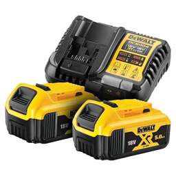 DEWALT Батарея аккумуляторная DCB1104P2 18В 5Ач Li-Ion (З/У в компл.)
