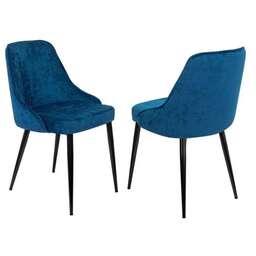 БЮРОКРАТ Комплект стульев KF-5_2, 2шт, на ножках, ткань, темно-синий [kf-5/velv29_2]