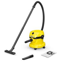 KARCHER Строительный пылесос WD 2 Plus V-12/4/18 1000Вт (уборка: сухая/сбор воды) желтый