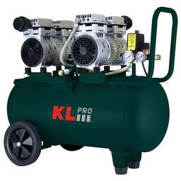 KLPRO Профессиональный бесшумный воздушный компрессор KLK50S2 (сеть, 1,5Квт, 8бар, 262л/мин, емкость 50л)
