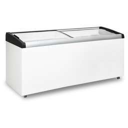 БИРЮСА CF68 (4) 680л (ларь, гнутое раздвижное стекло) серебристо-черный