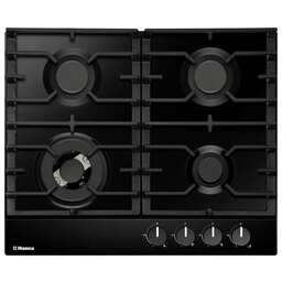 HANSA Газовая варочная панель BHGS611839, 4 конфорки, эмалированная сталь, черный