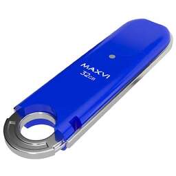 MAXVI P2 32GB синий, монолит с колпачком, ABS пластик, USB 2.0