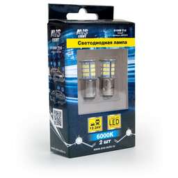 AVS S100B T15/белый/ (BAY15d) 78SMD 3014 2 contact, коробка 2 шт