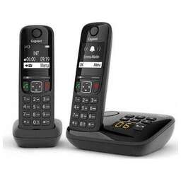 GIGASET Р/Телефон Dect AS690A DUO RUS черный (труб. в компл.:2шт) автооветчик АОН