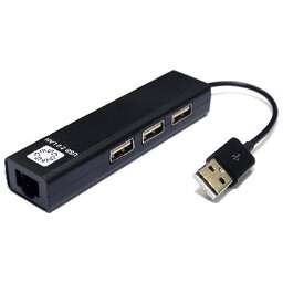 5BITES UA2-45-06BK USB2.0 / 3*USB2.0 / RJ45 100MB / BLACK