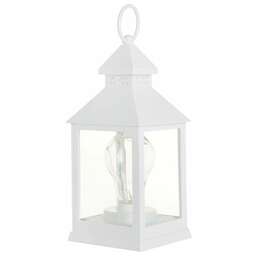 NEON-NIGHT (513-052) Декоративный фонарь с лампочкой, белый , 10.5х10.5х24 см, цвет Теплый