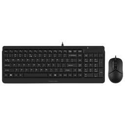 A4TECH Клавиатура + мышь Fstyler F1512 клав:черный мышь:черный USB (F1512 BLACK)