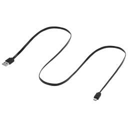 SUNWIND Кабель USB (m)-micro USB (m) 1м черный плоский